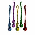 Fly Free Zone 20 in. Nuts for Knots Rope Tug with Tennis Ball Toys, Assorted FL2623059